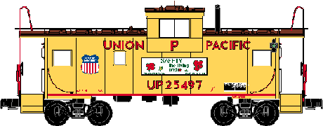 UP "Safety" Caboose drawing