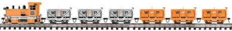 WP Plymouth and ore cars