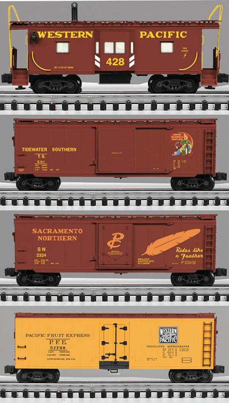 WP scale freight car 4-pack
