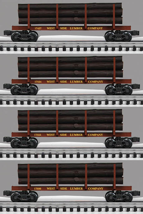 WestSide Lumber Company skeleton log car 4-pack