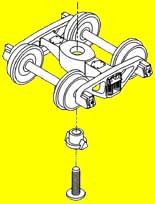 Kadee No 513 A.S.F.® 100-ton Roller Bearing Trucks Metal Fully Sprung Equalized
