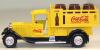 Coca-Cola yellow old time delivery truck w/ load (brown box)