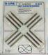 O gauge white ties 90° crossing