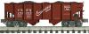 Burlington Route die cast ribbed 2-bay hopper